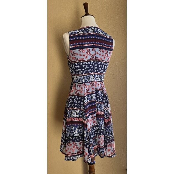 Maison Jules Womens Floral Printed Fit & Flare Dress Size S XL - Picture 2 of 12
